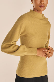 Rib Mock Neck | Olive