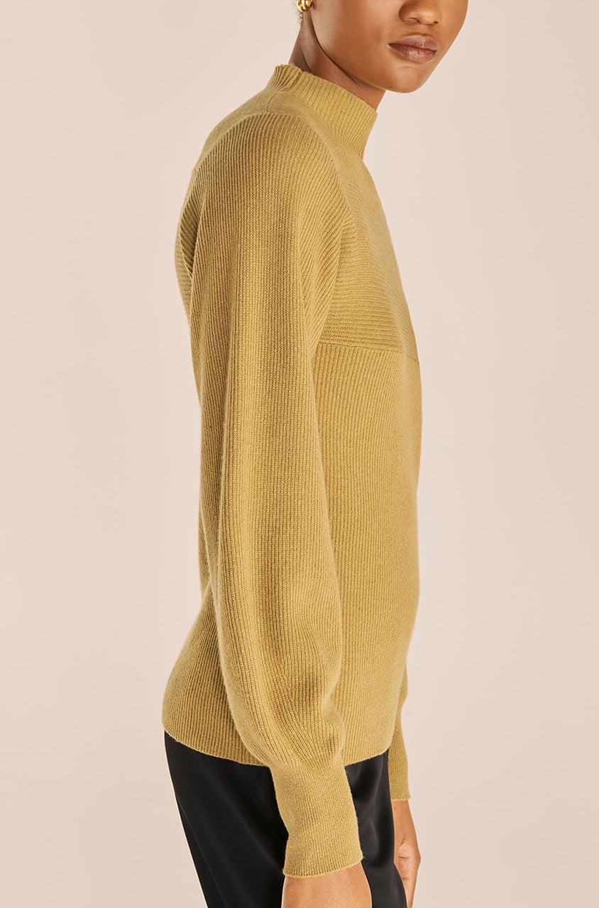 Rib Mock Neck | Olive