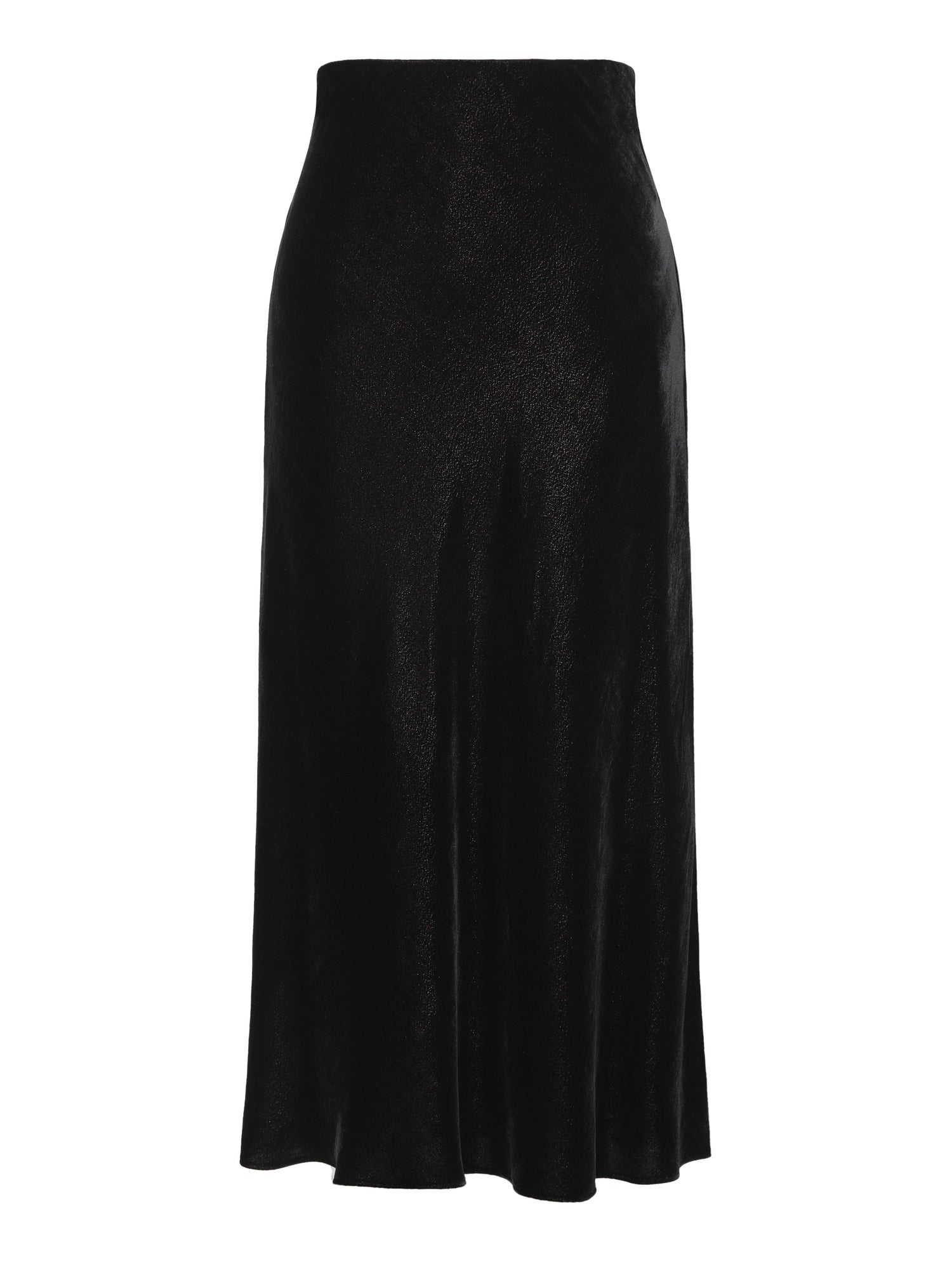 Mulberry Silk Velvet Fishtail Skirt | Black