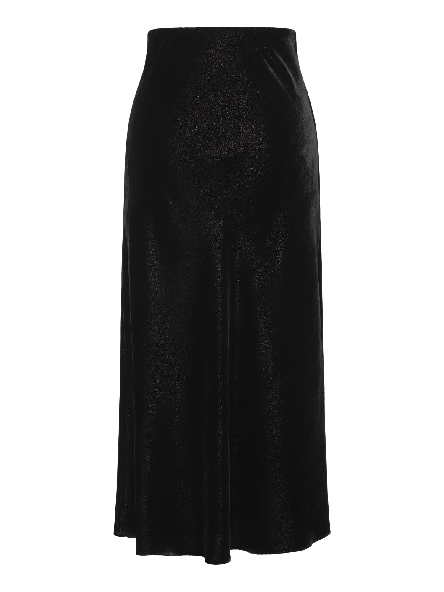 Mulberry Silk Velvet Fishtail Skirt | Black