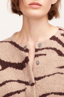 Zebra Jacquard Cropped Jacket | Zebra Port Combo