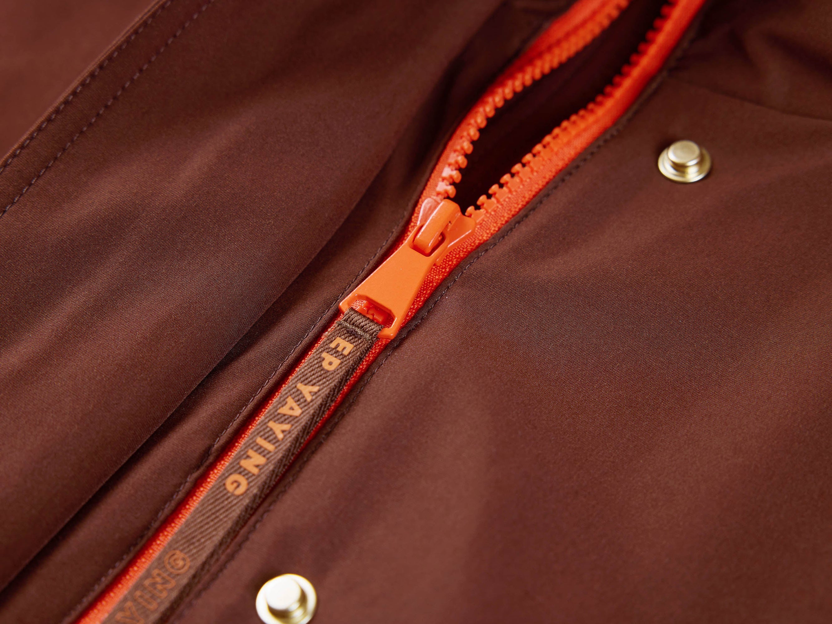 Hooded Jacket | Orange/Brown