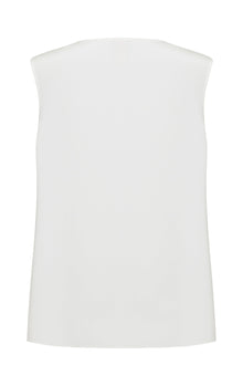 Silk Vest Sleeveless Top | White