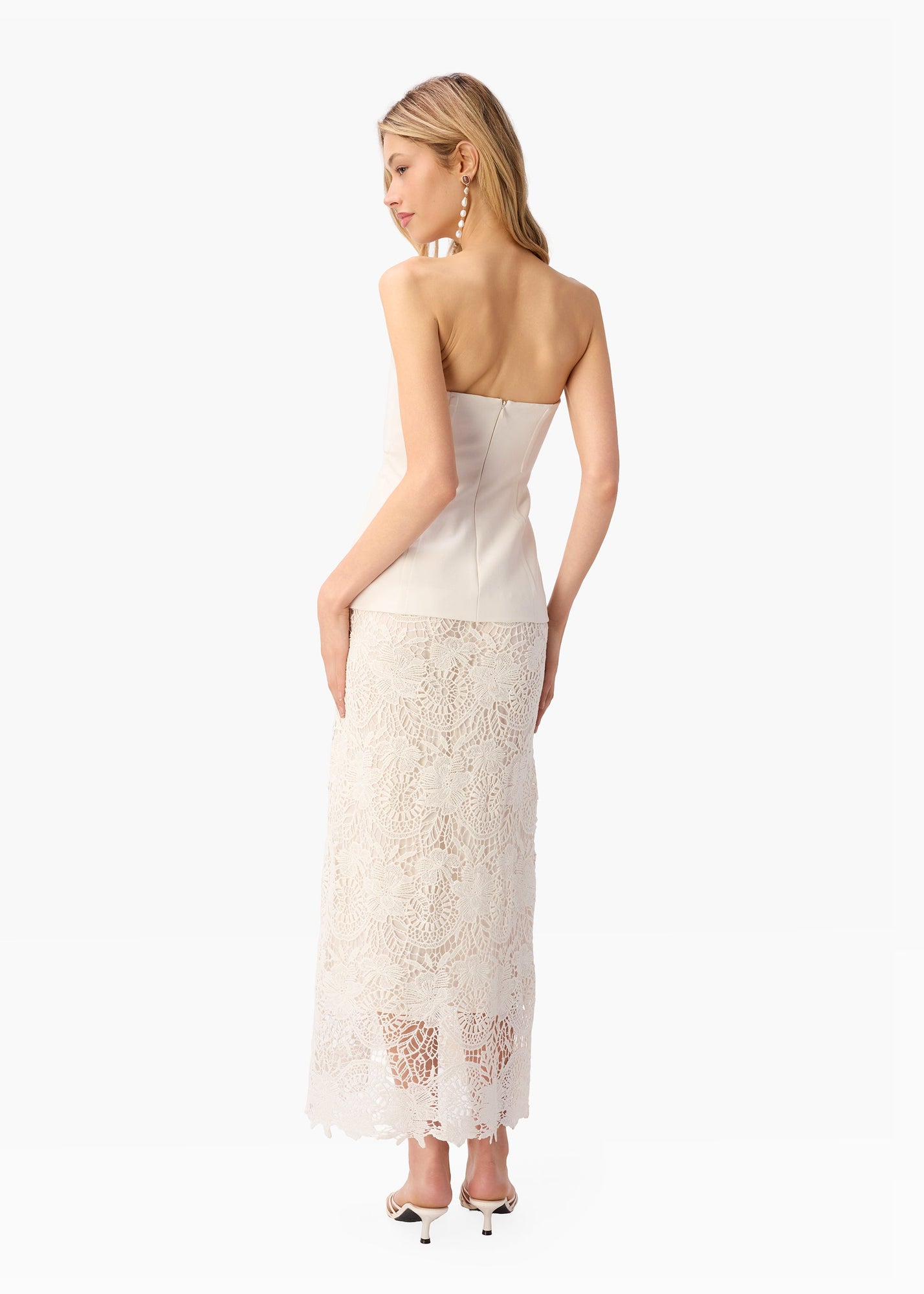 Imogene Strapless Dress | Macadamia