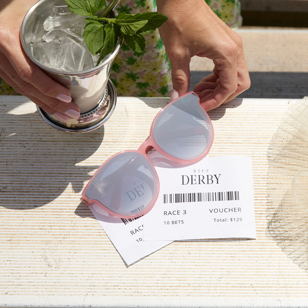 Womens | Gemma Sunglasses | Peach | Cool Matcha Gradient Lenses