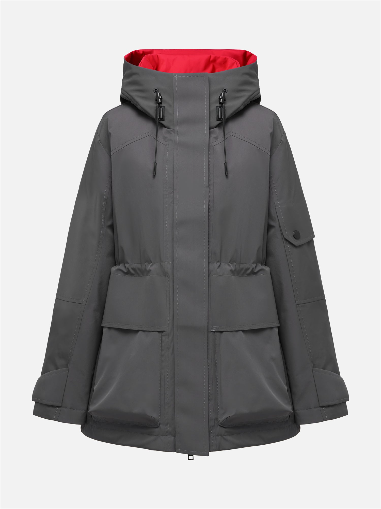 Goose Down Hooded Jacket | Grey