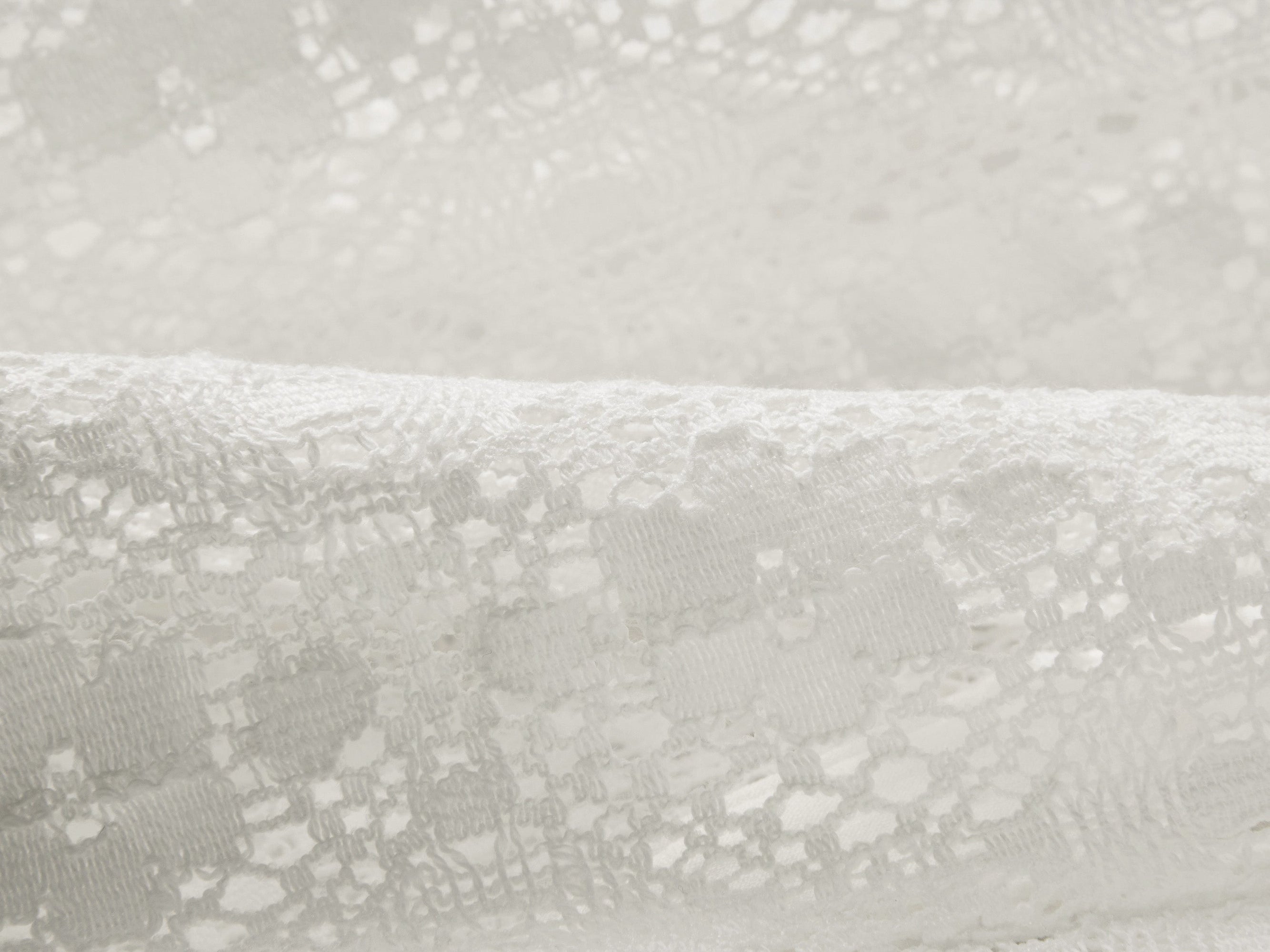 Cotton Lace Openwork Stand Collar Top | White