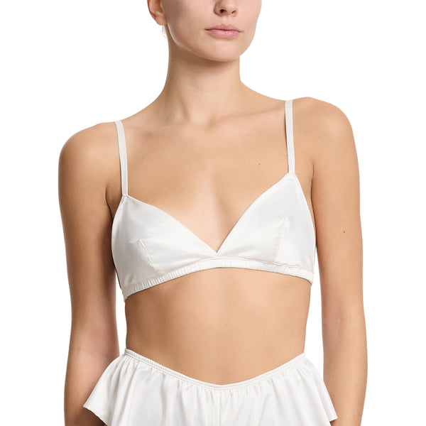 Satin Sleep Bralette | Light Ivory