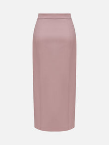 Silk-Wool Pleated Skirt | Purple