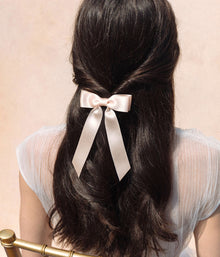 Loren Hope x Bardot Bow Gallery - Petite Silk Hair Bow in Blush - Loren Hope
