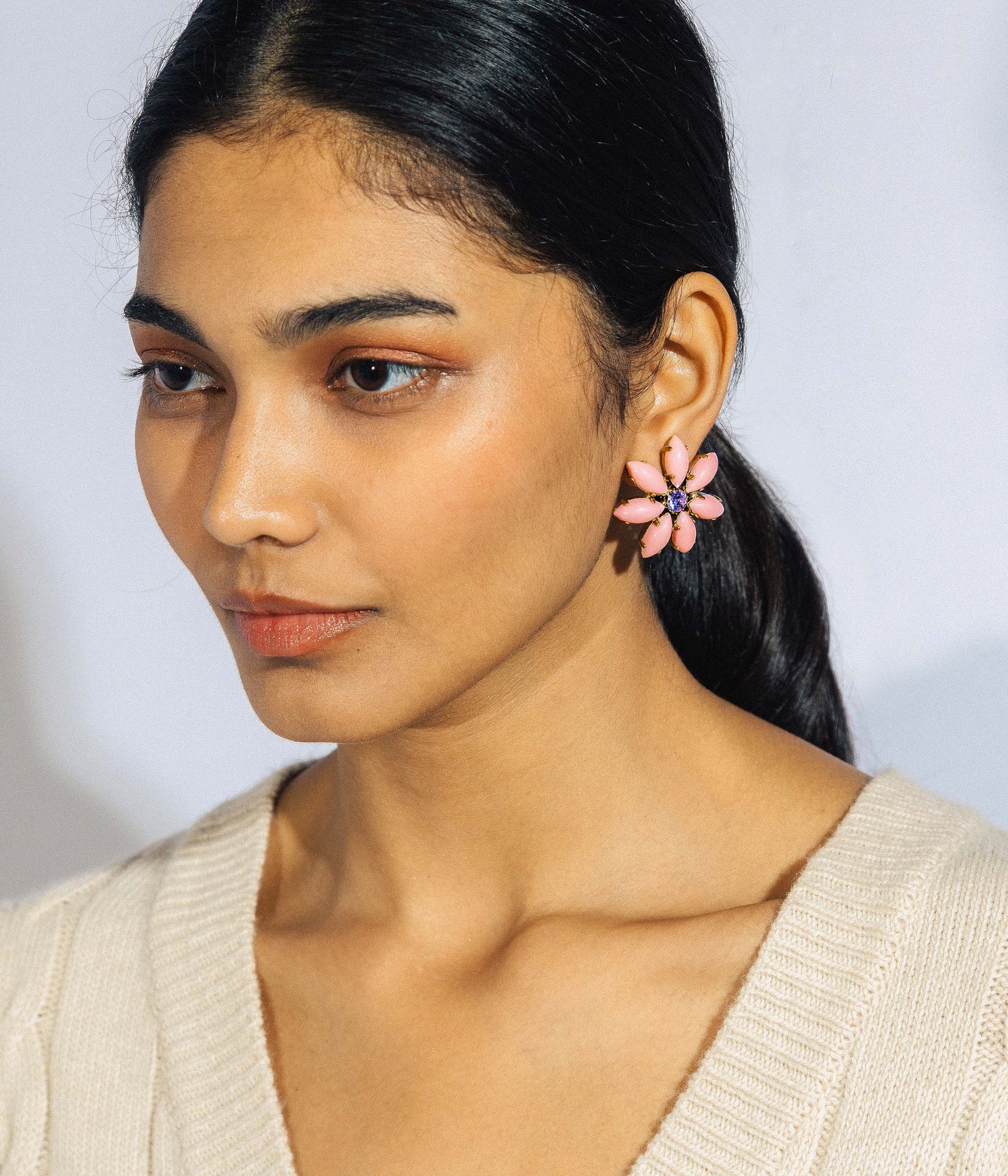 Violetta Earrings in Pink - Loren Hope