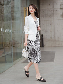 Slim Waist Blazer | White