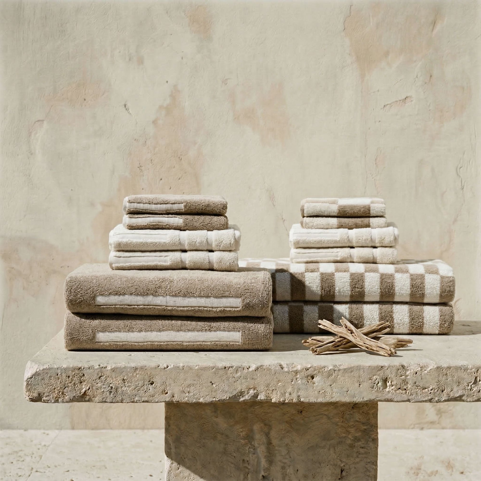 Sorrel Australian Cotton Towels | Tan/Ecru