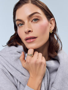 14K Gold Plated Botanica Braided Statement Band Rings For Women Ana Luisa Lydia