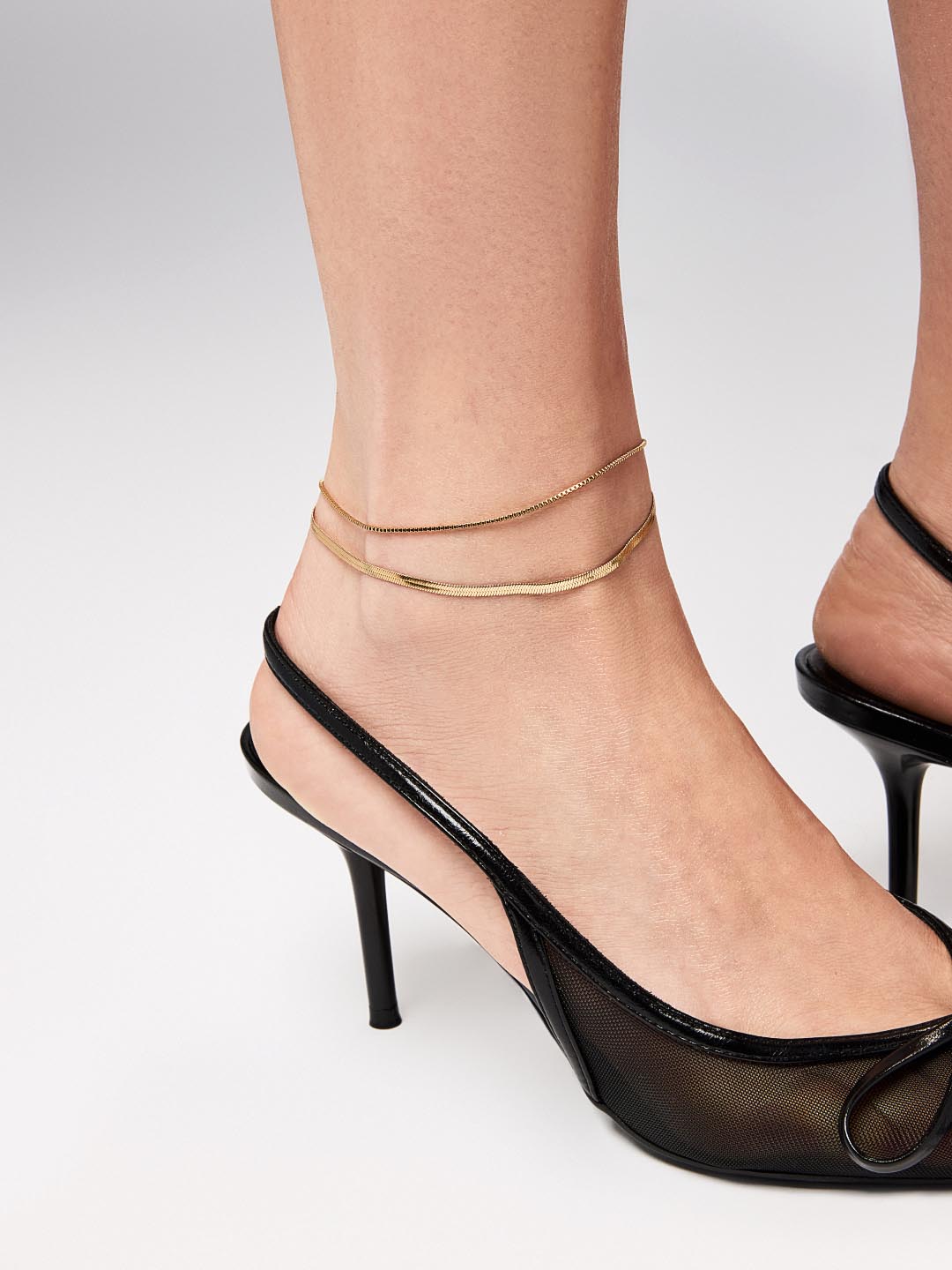 14K Gold Plated Stainless Steel Chain Anklets For Women Ana Luisa Alden