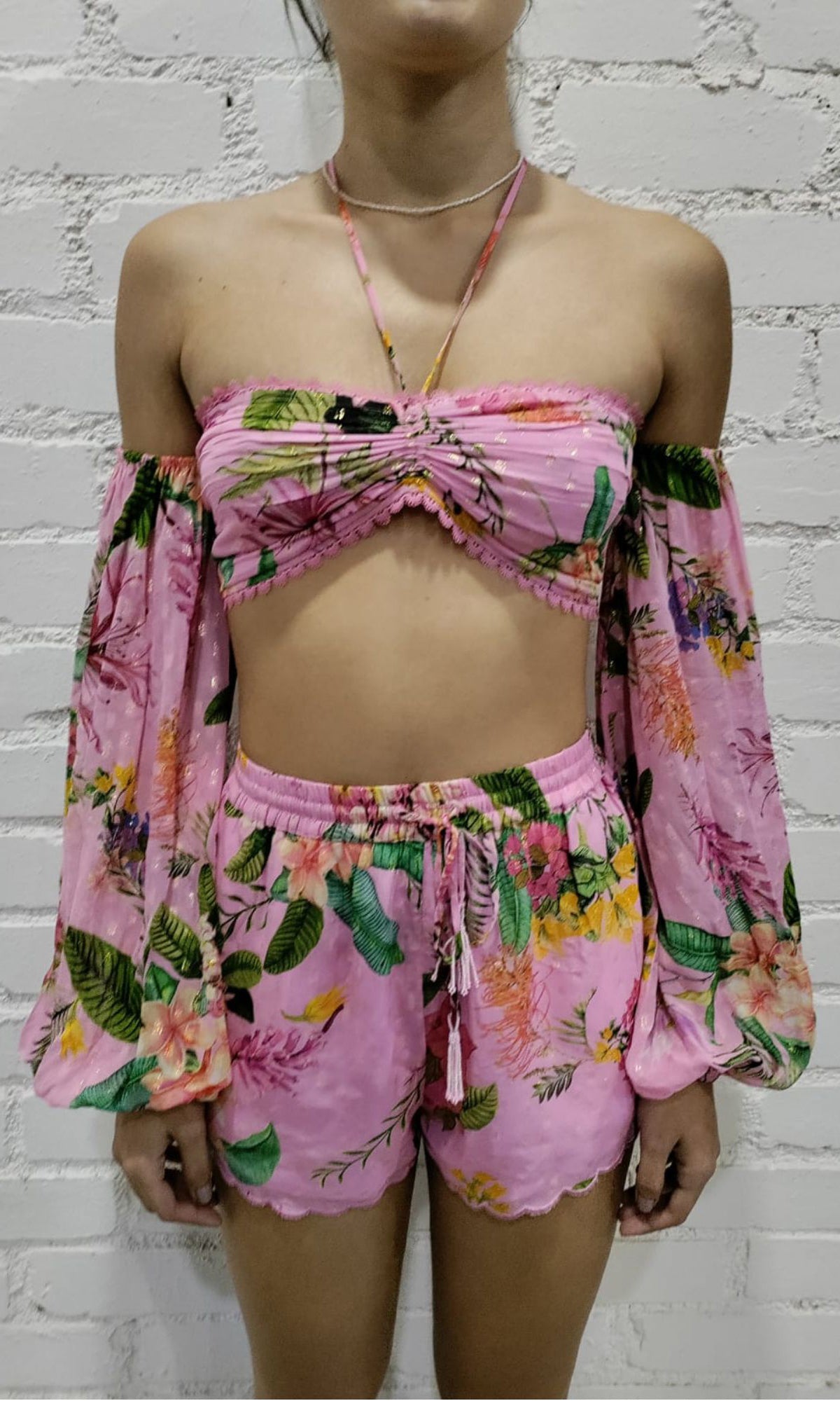 Rococo Sand | Rue Viscose Georgtte Dobby Short | Pink