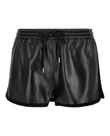 Versace | Drawstring Leather Shorts