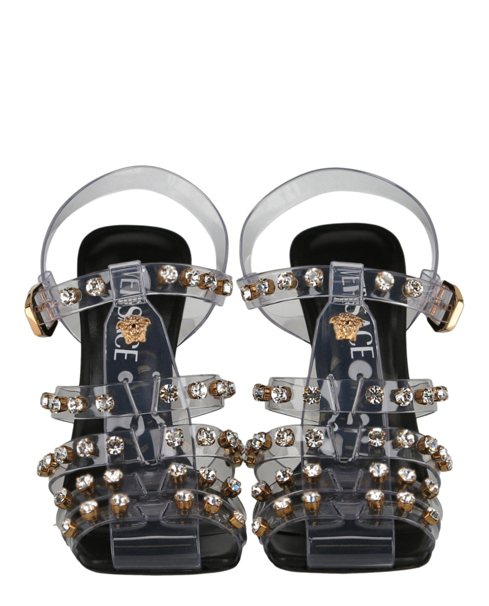 Versace | Crystal Embellished Heel Sandals