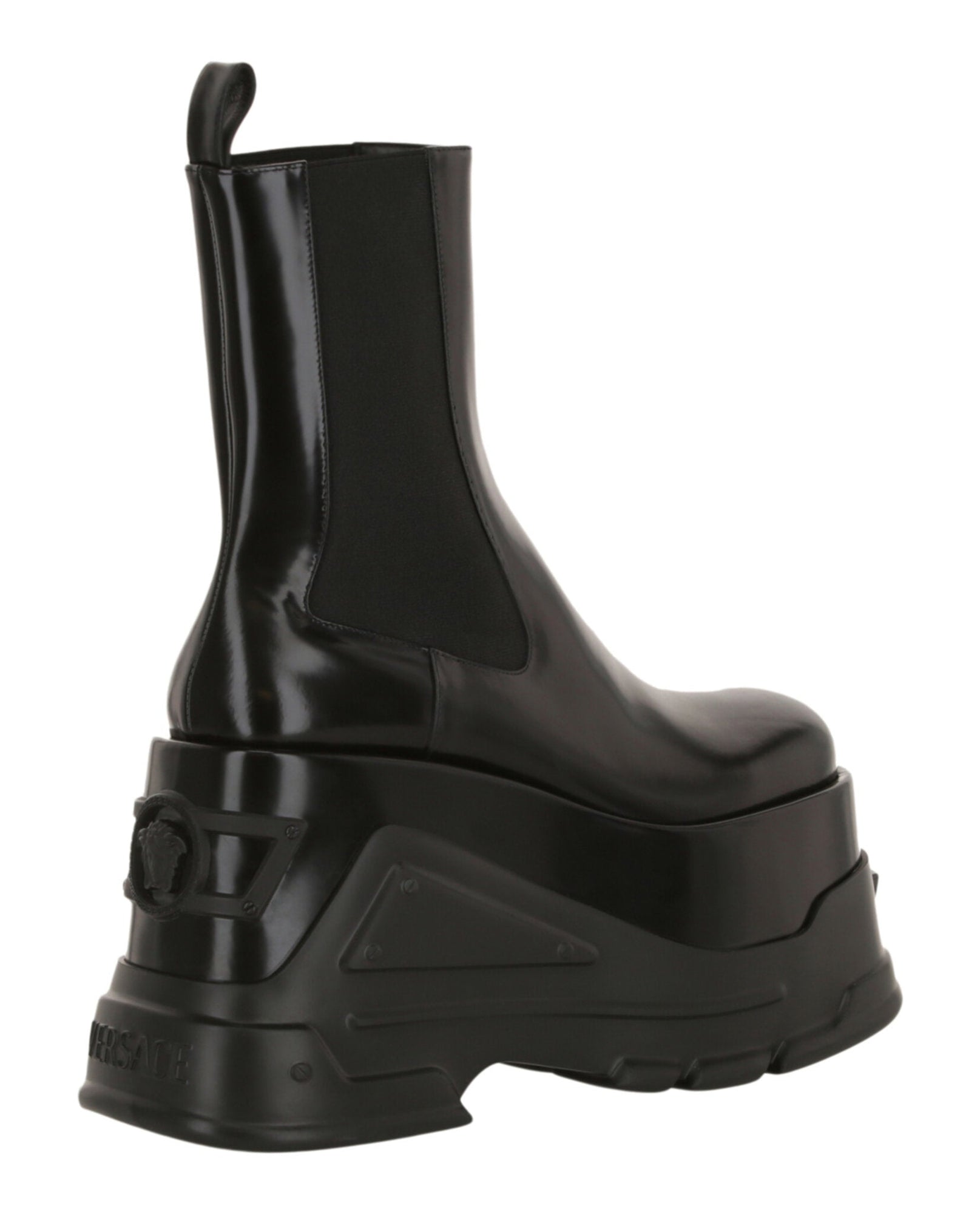 Versace | Platform Leather Ankle Boots