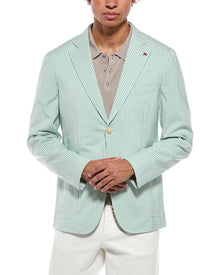 ISAIA | Mens | Silk-Blend Blazer | Green