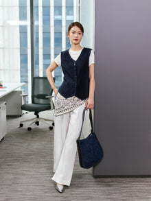 Heavyweight Linen Wide-Leg Pants | White