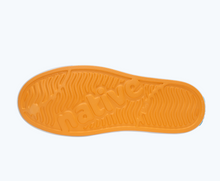 Bottom view of a Native Shoes Jefferson | Papaya Orange/ Shell White Footwear