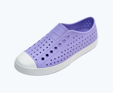 Angled view of a Native Shoes Jefferson | Healing Purple/ Shell White Footwear