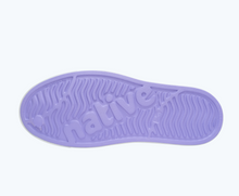 Bottom view of a Native Shoes Jefferson | Healing Purple/ Shell White Footwear