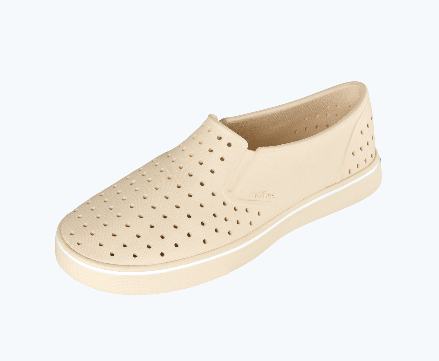 Angled view of a Native Shoes Miles Bloom | Bone White/ Bone White Footwear