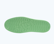 Bottom view of a Native Shoes Jefferson Clog | Candy Green Footwear