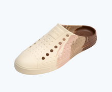 Angled view of a Native Shoes Jefferson Clog Marble | Chameleon Flax Marble Footwear