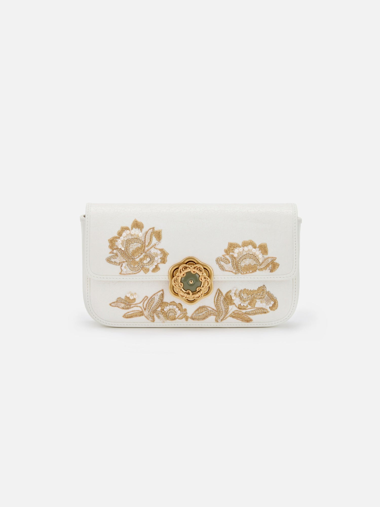 Chinese Style Embroidered Bag | White