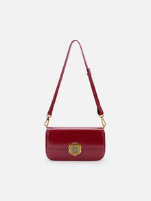 Hetian Jade Rotating Peony Button Bag | Brown