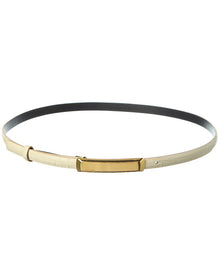 Tom Ford | Womens | 0.6in Wide Leather Belt | White