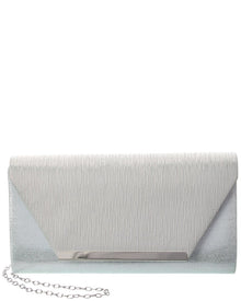 Rene Ruiz | Womens | Chain Envelope Clutch | Silver