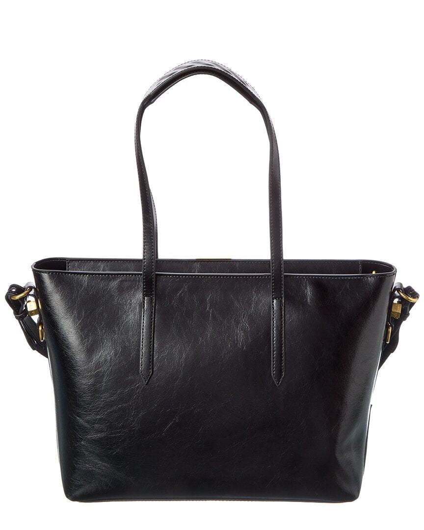 Off-White | Womens | Diagonal Leather Tote | Black