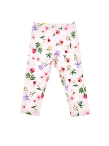 Girls | Floral Jersey Leggings | FairyTale Pink