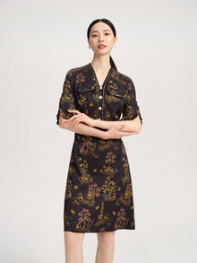 V-Neck Midi Dress | Black