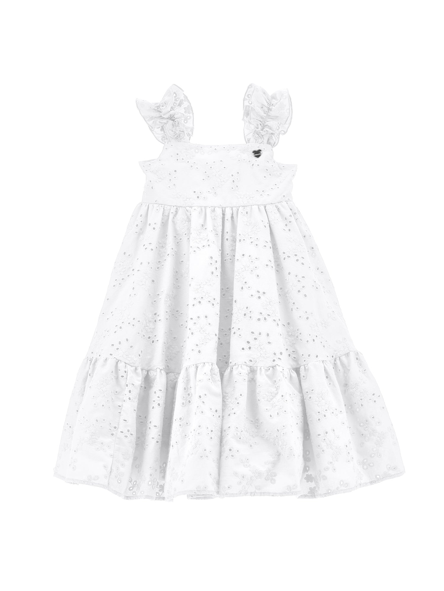 Girls | Broderie Anglaise Lace Sundress | White