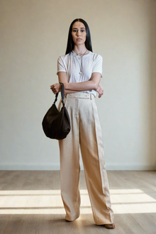 MAISON RABIH KAYROUZ Cream Shantung Pant