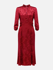 Silk Dress | Wine Red