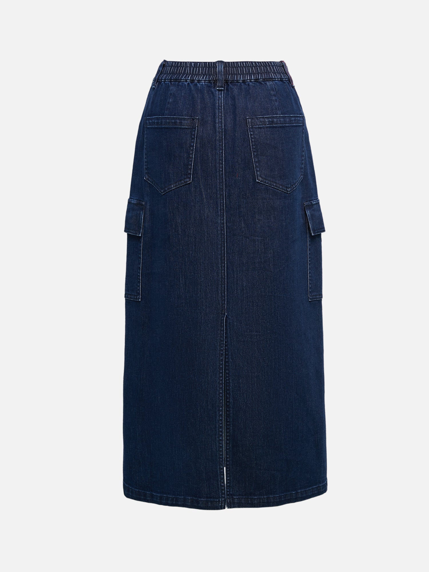 Straight Denim Skirt | Navy