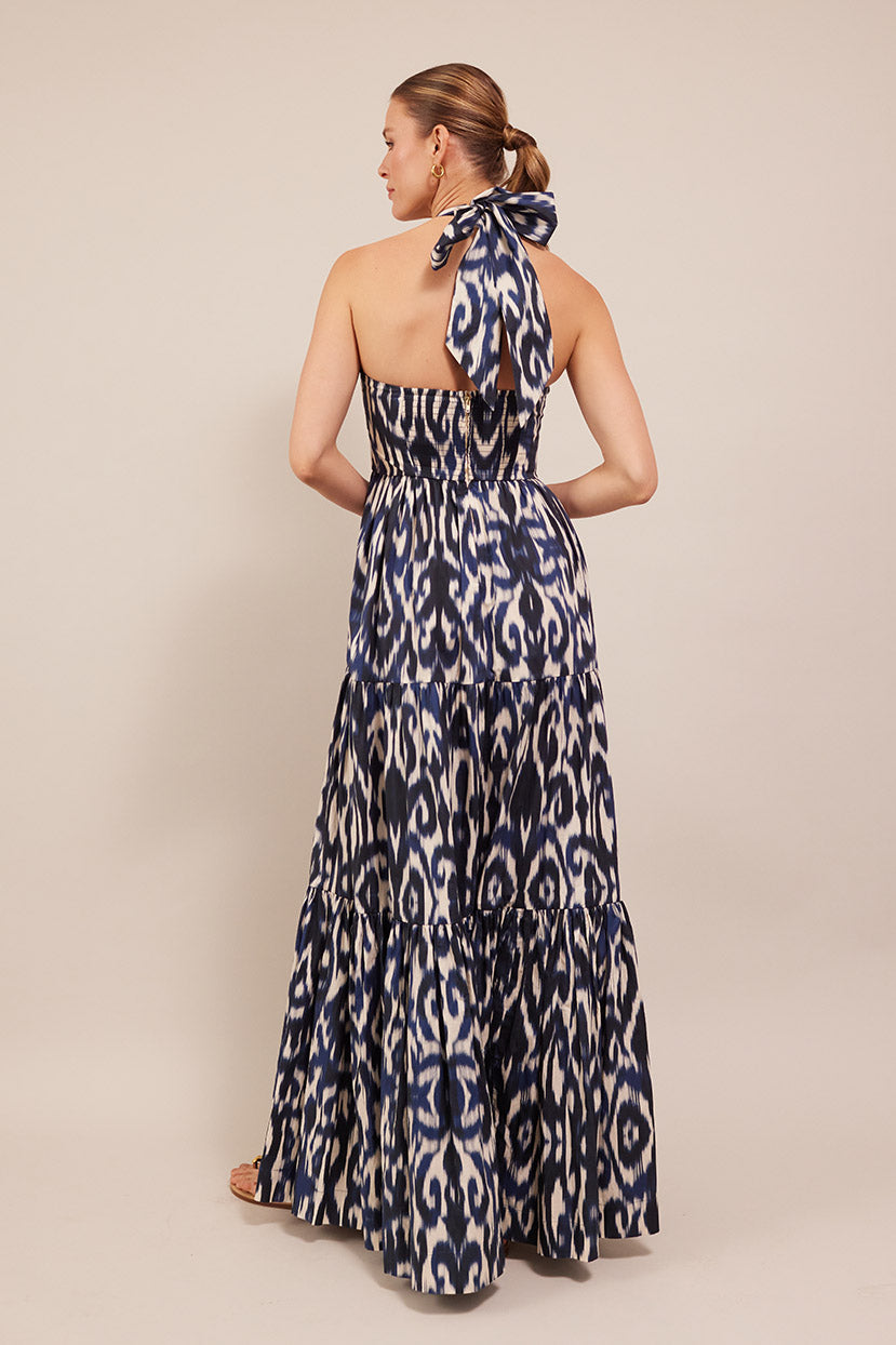 Piana Dress | Ikat Navy