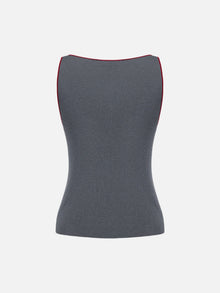 Merino Wool Knit Vest | Grey