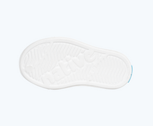 Bottom view of a Native Shoes Kids Jefferson Block Kids | Shell White/ Shell White/ Jolly Torch Block Footwear