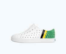 Side view of a Native Shoes Kids Jefferson Block Kids | Shell White/ Shell White/ Jiffy Crayon Jolly Block Footwear