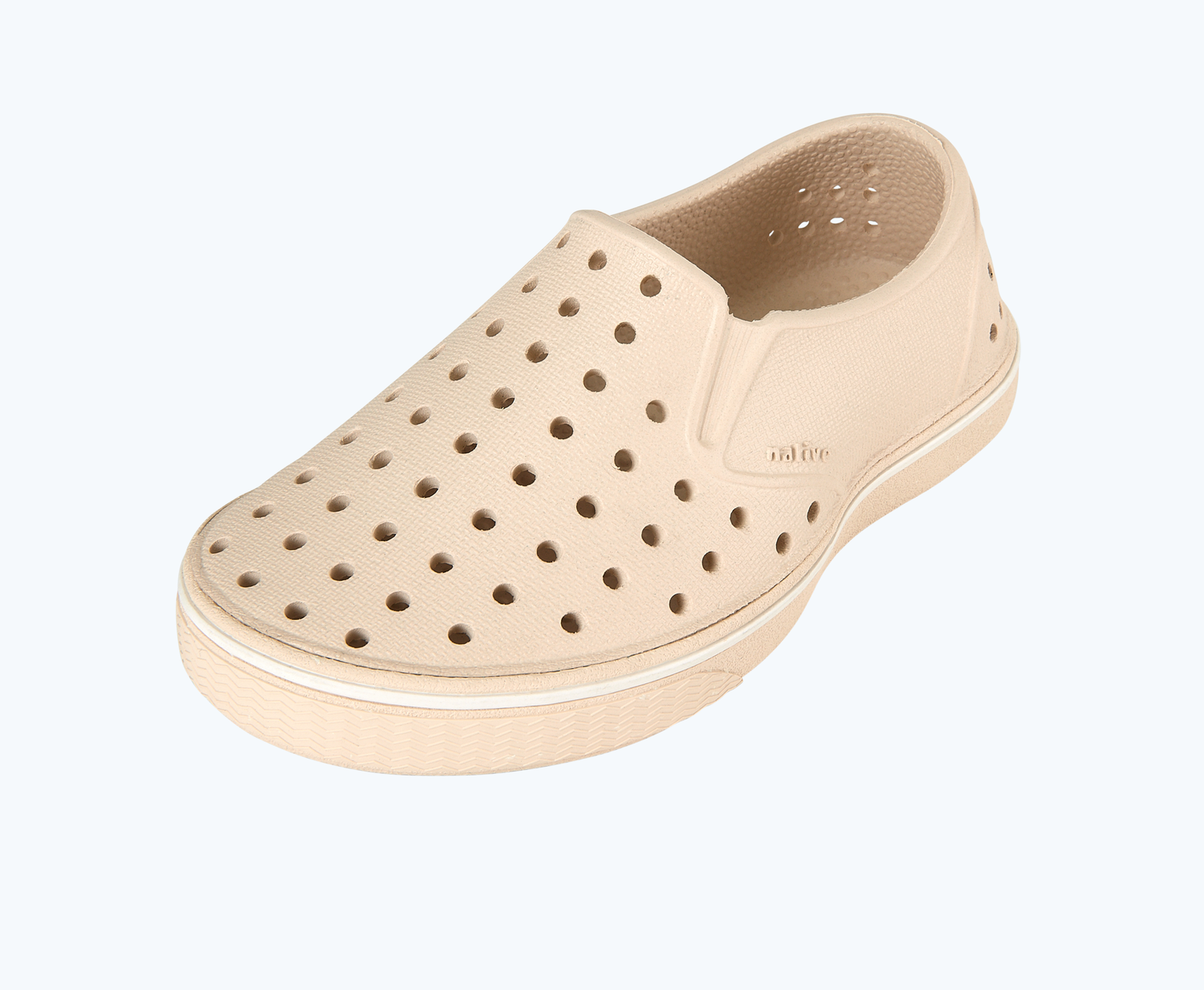 Angled view of a Native Shoes Kids Miles Bloom Kids | Bone White/ Bone White Footwear