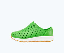 Side view of a Native Shoes Kids Robbie Kids | Grasshopper Green/ Shell White/ Mash Speckle Rubber Footwear