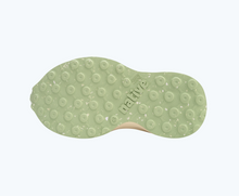 Bottom view of a Native Shoes Kids Robbie Print Kids | Chameleon Pink/ Bone White/ Fig Speckle Rubber/ Twilight Foggy Fade Footwear