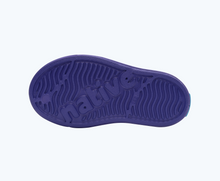 Bottom view of a Native Shoes Kids Jefferson Cozy Kids | Uv Blue/ Uv Blue/ Spicy Yellow Footwear